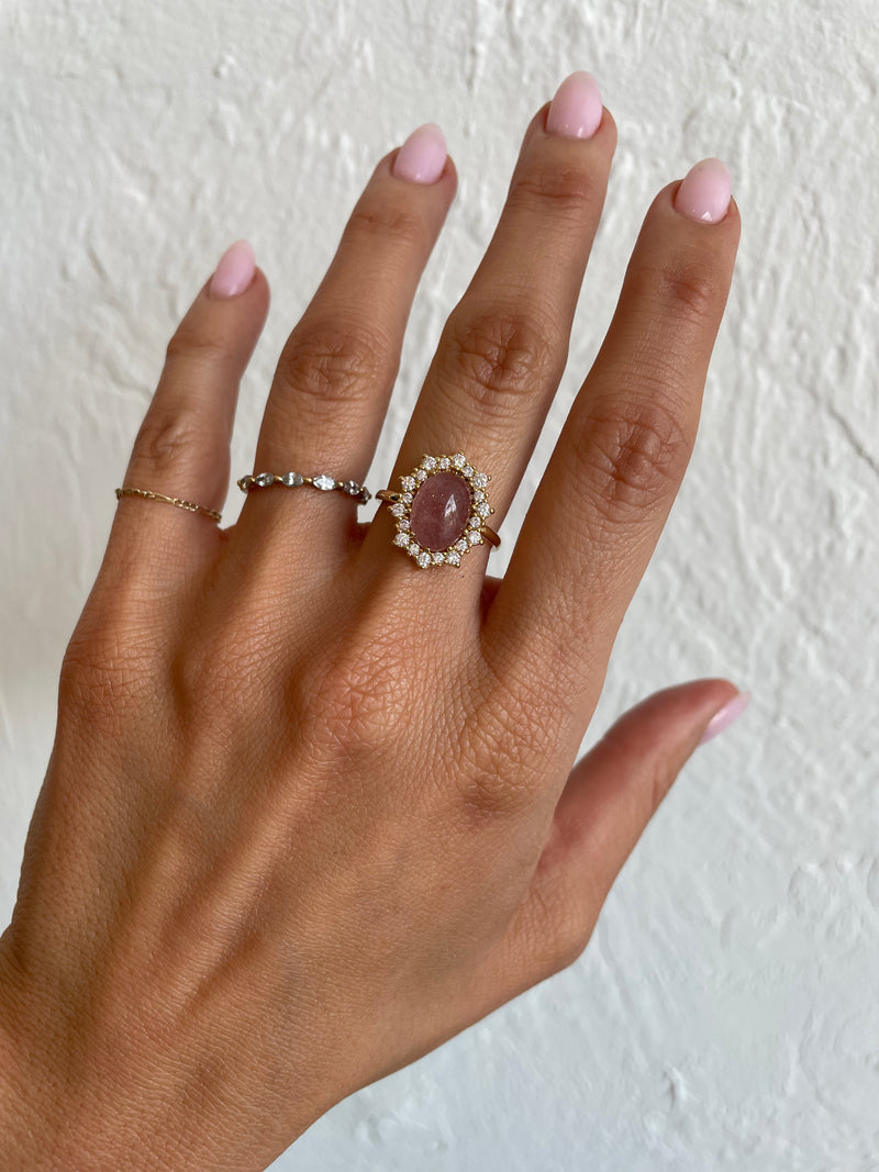 Strawberry Quartz Princess Ring