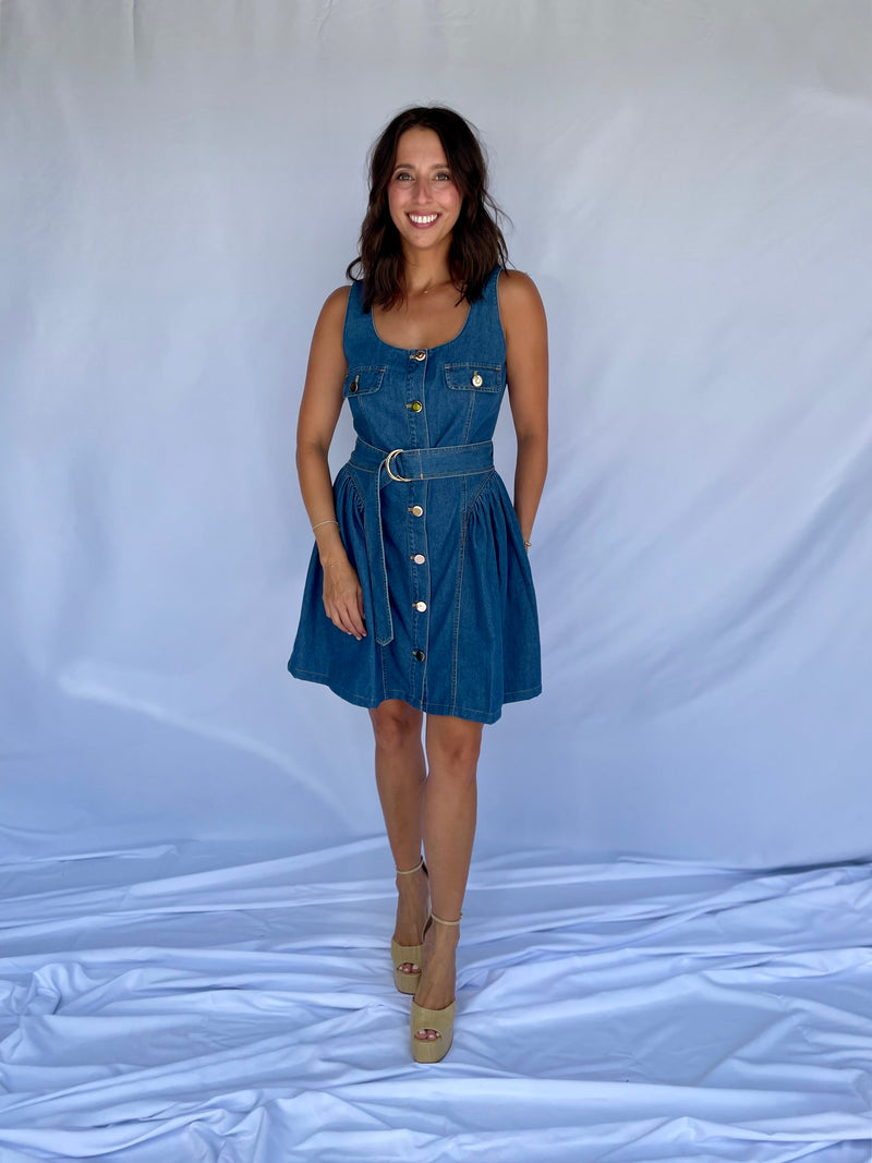 Katerina Denim Mini Dress Influencestyle Katerina Denim Mini Dress Influencestyle