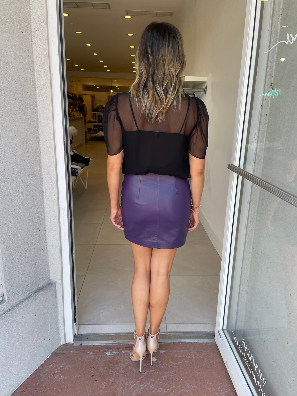 Melli Leather Mini Skirt