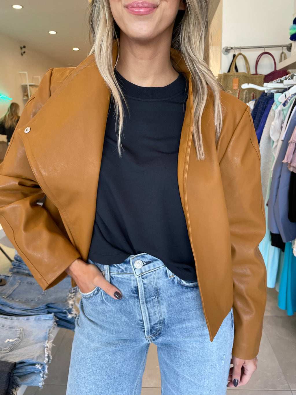 Solo Faux Leather Jacket