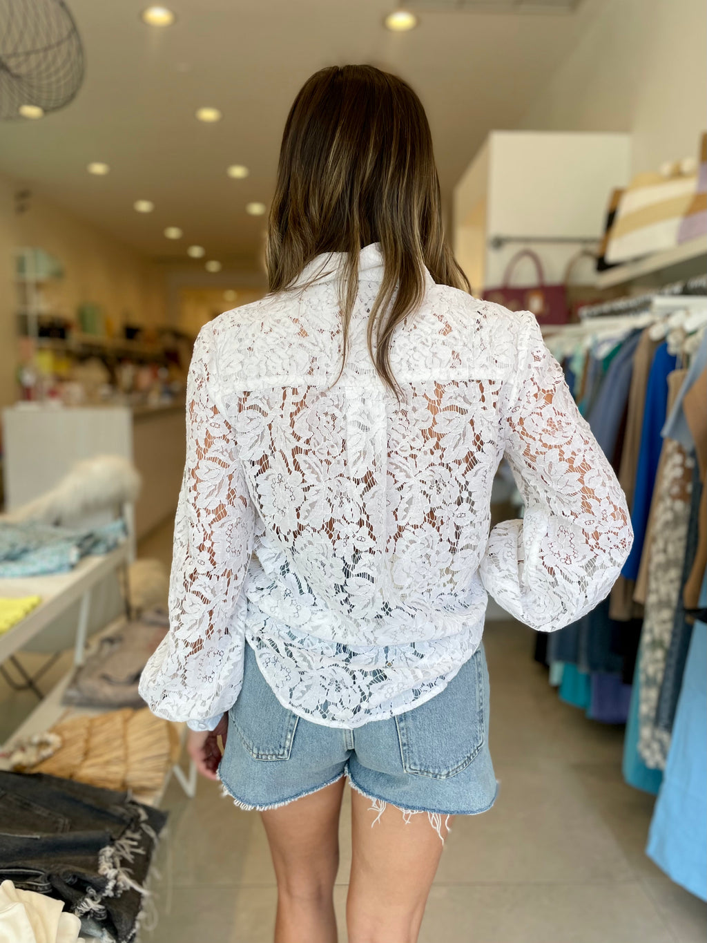 Easton Lace Button Down