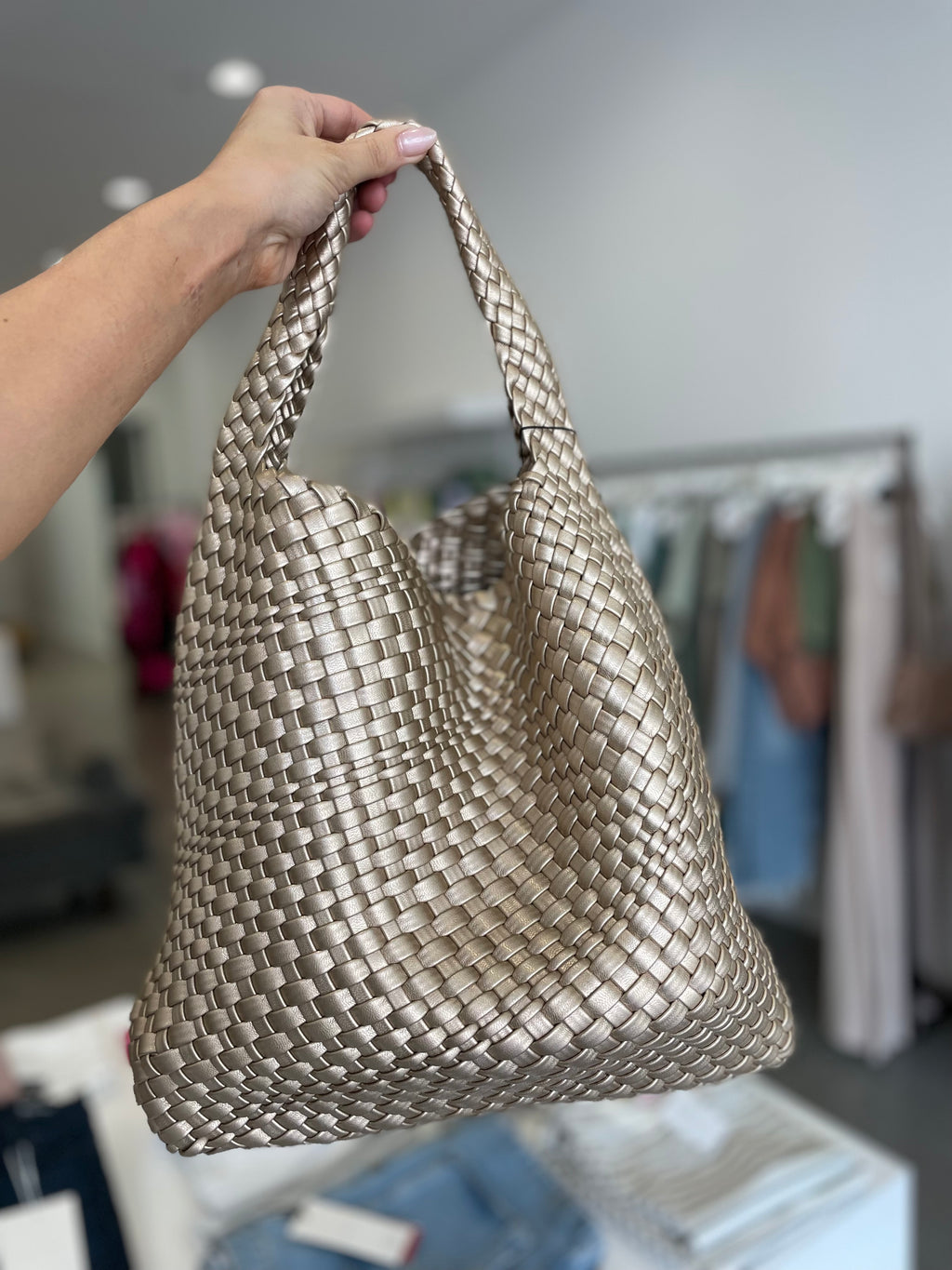 Large Woven Hobo Bag