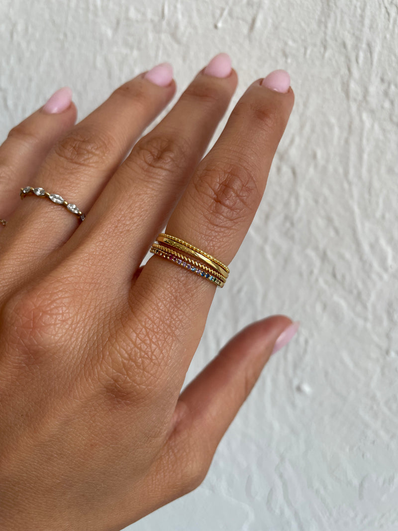 Set of 4 | Rainbow Stack Rings