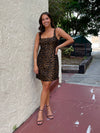 Randi Leopard Jacquard Mini Dress