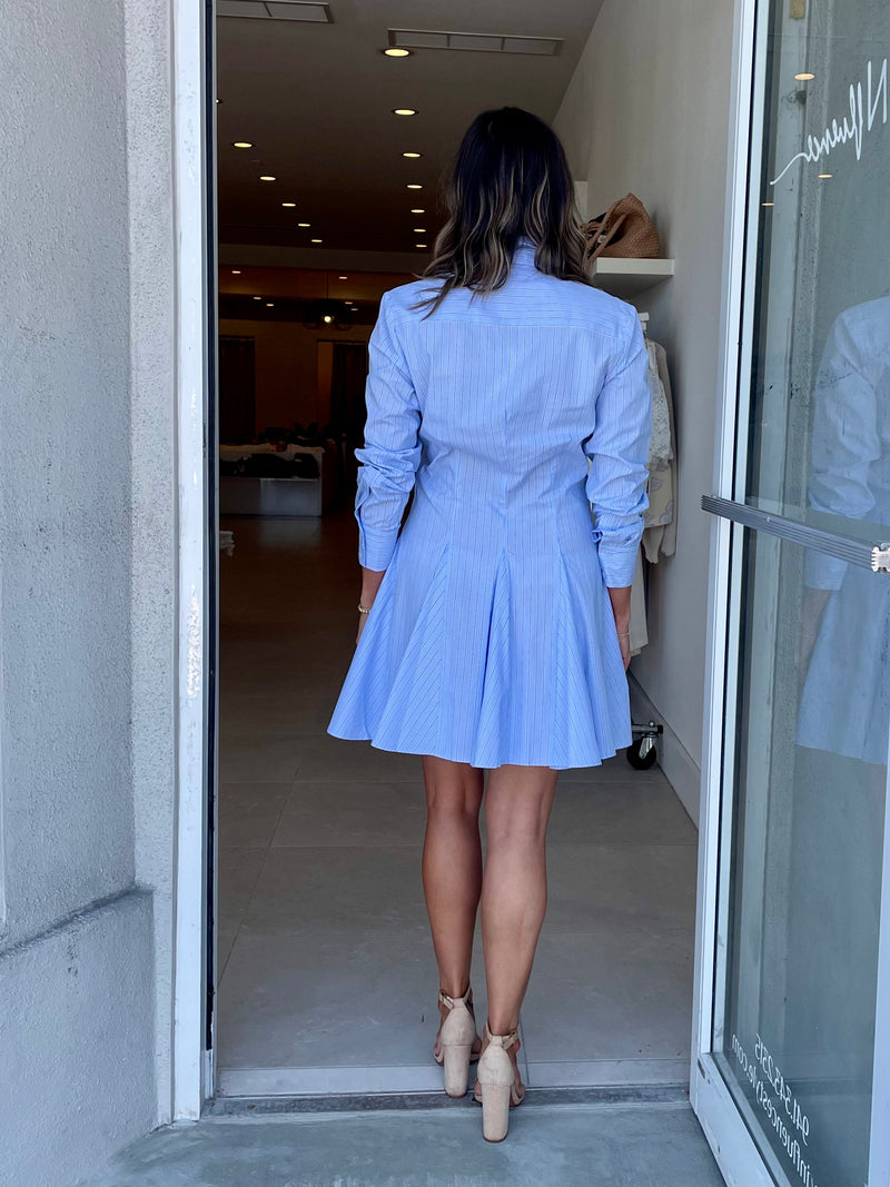 Clemente Pinstripe Poplin Dress