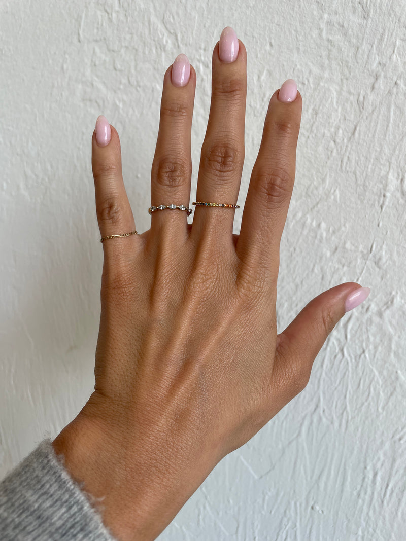 Rainbow Pave Ring