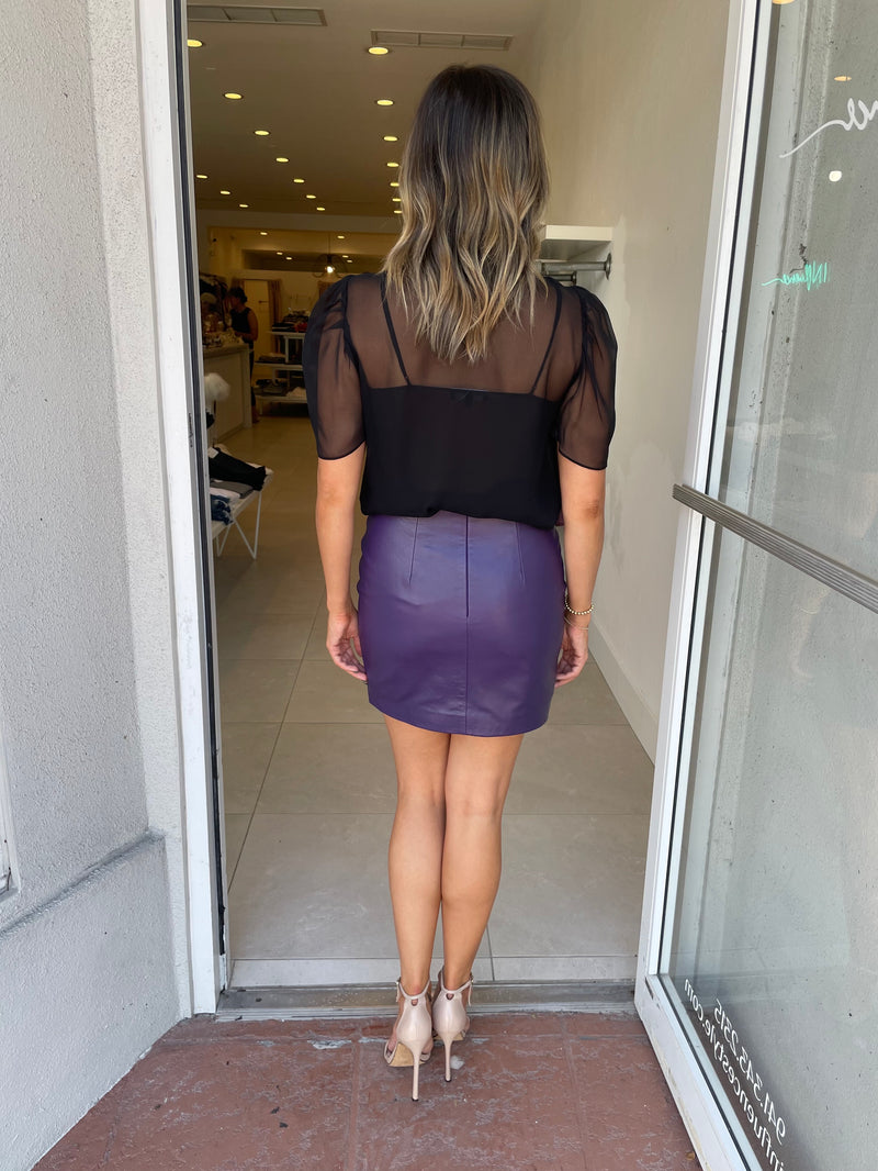 Melli Leather Mini Skirt
