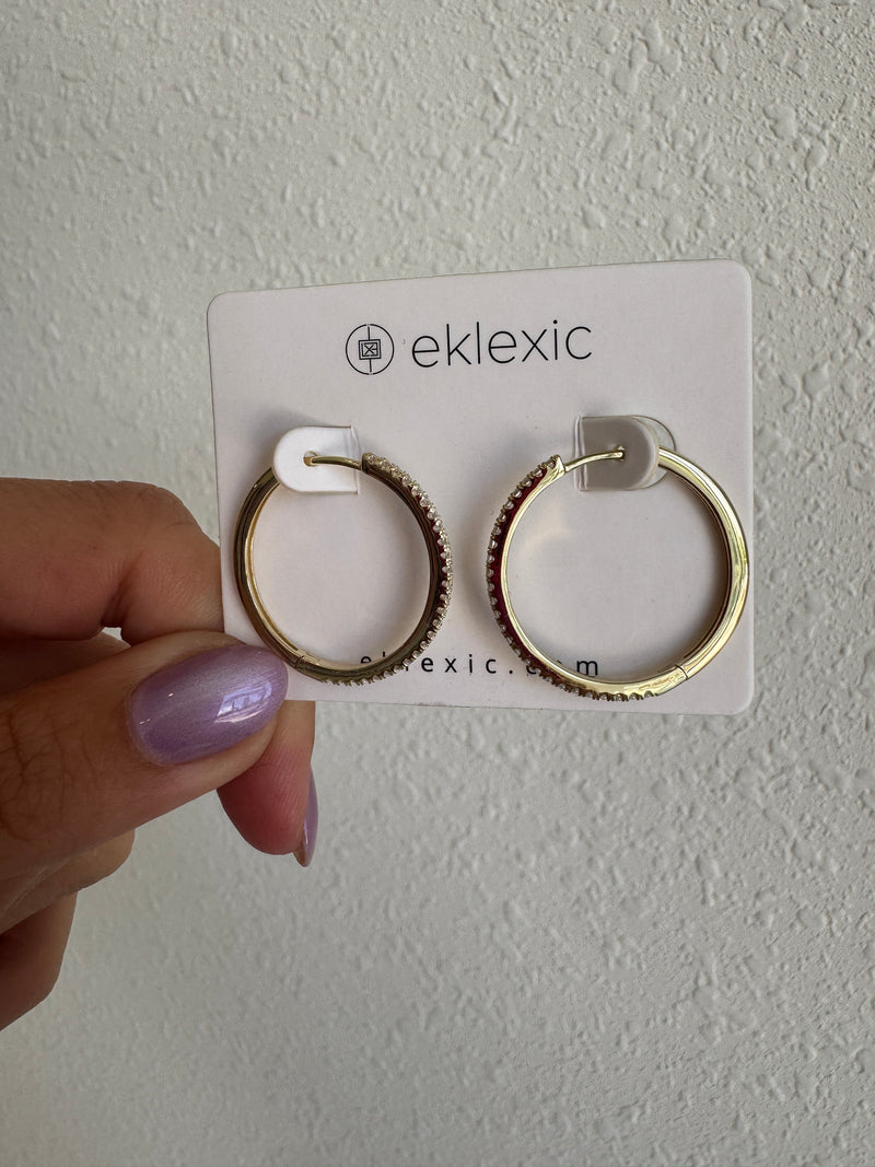 Medium CZ Huggie Hoop