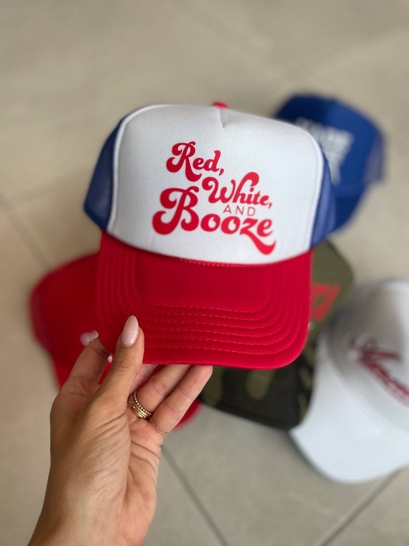 Red, White and Booze Trucker Hat