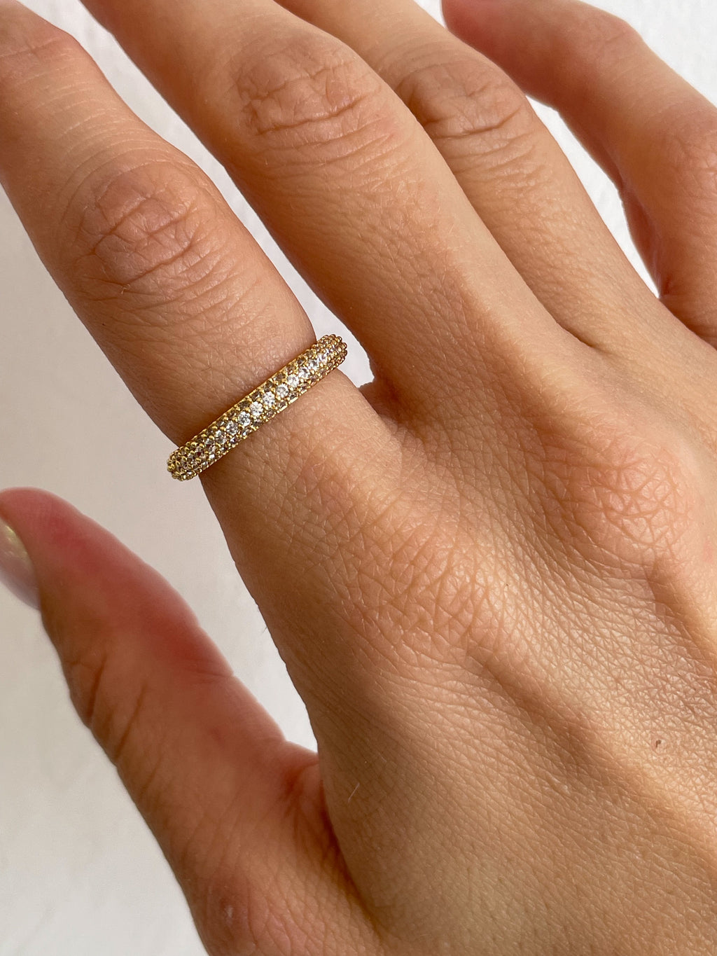 Clear CZ Dome Ring