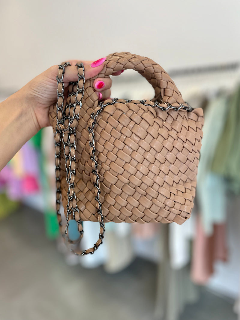 Mini Woven Hobo Bag