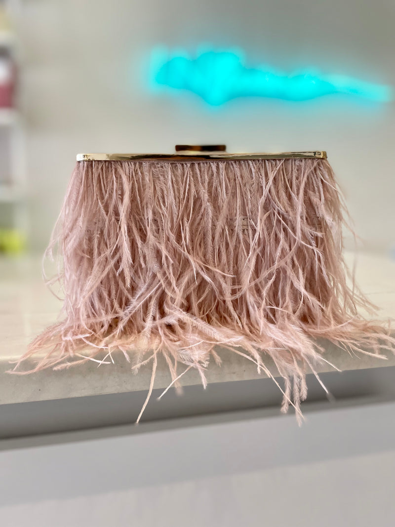 Estelle Feather Clutch