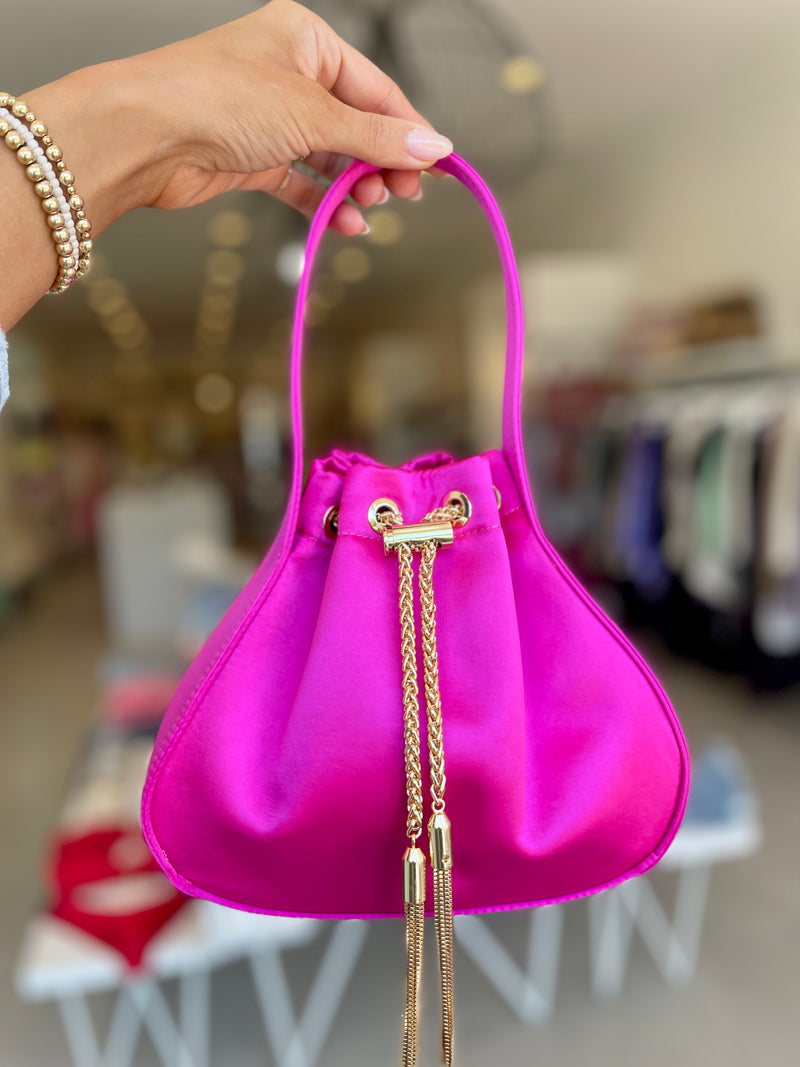 Miki Drawstring Satin Bag