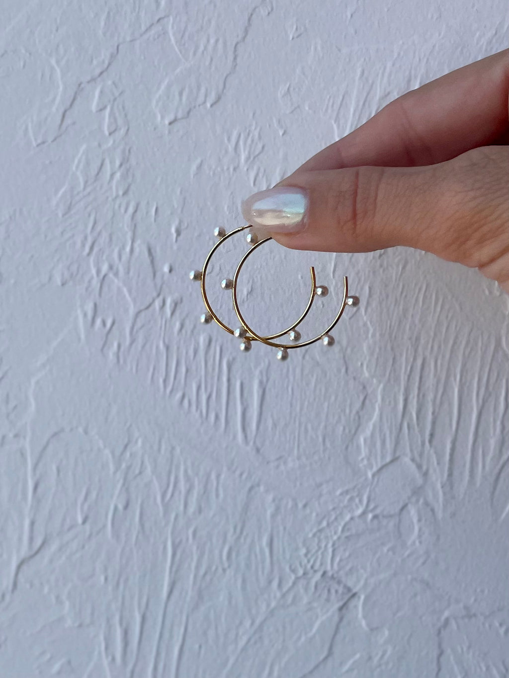 Simple Hoops with Pearls