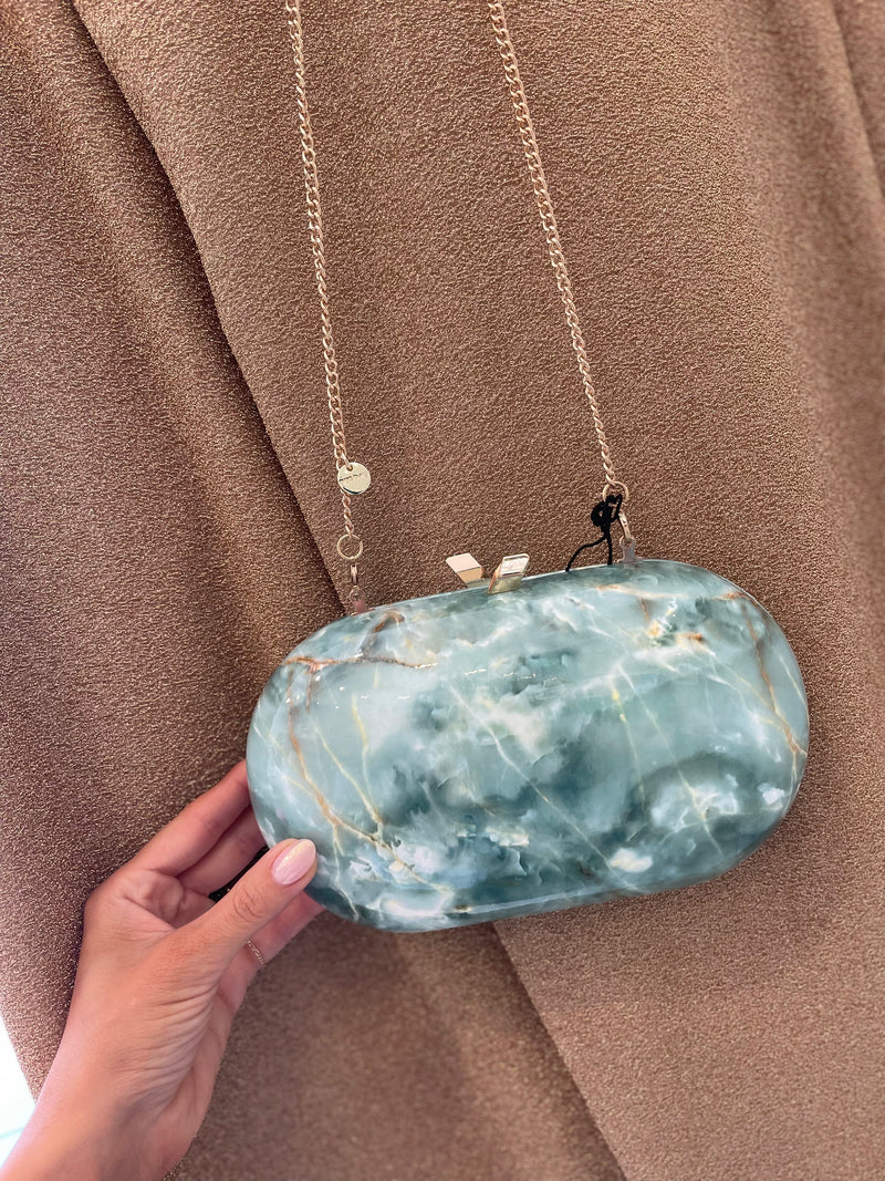 Quartz Oval Clutch