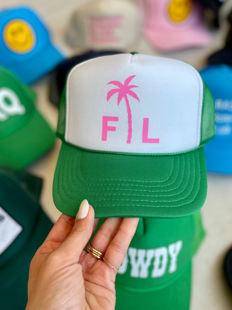 FL Palm Trucker Hat