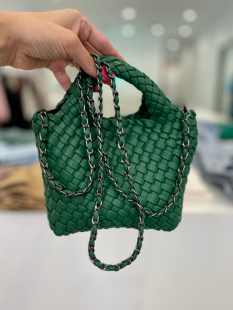Mini top woven bag