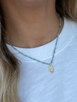 Blue Apatite Japanese Beaded Necklace