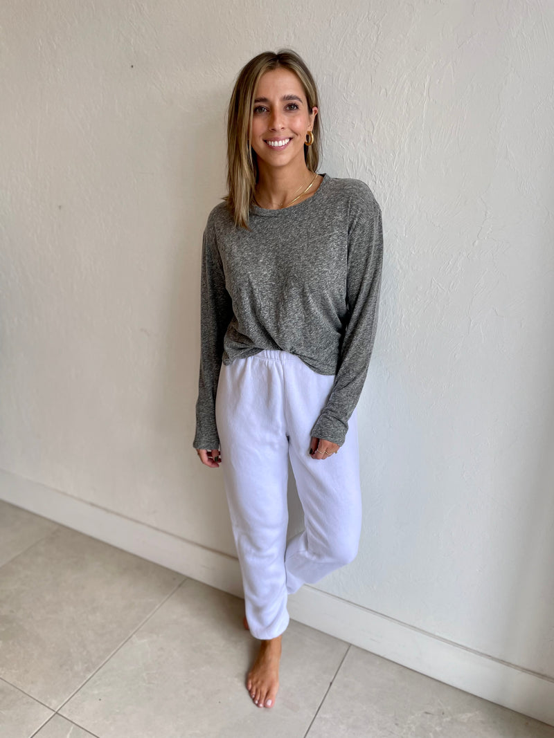 Stevie Easy Sweatpant / White