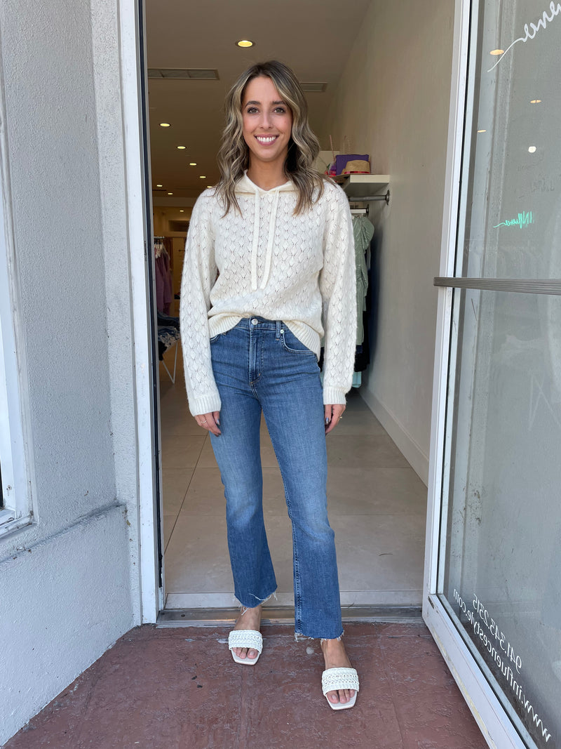 Soft Pointelle Hoodie