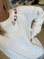 USA Embroidered Sweatshirt / 5 COLORS