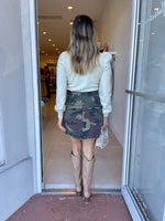 Katrina Quilted Camo Mini Skirt