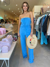 Terry Cloth Bandeau Jumpsuit