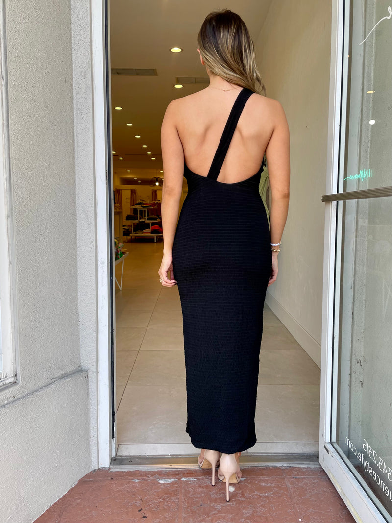 Hanna Shirred Midi Dress
