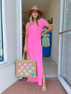 Short Sleeve Maxi with Slit