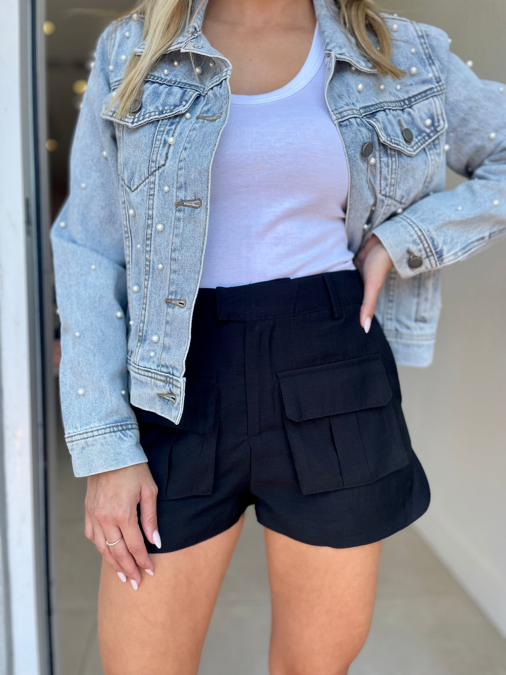 Emilia Pearl Denim Jacket