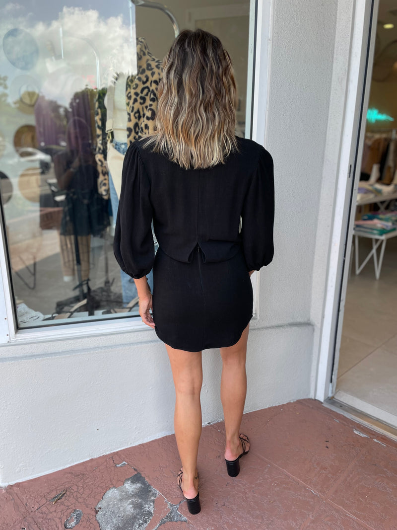 Not Alone Mini Dress / Black