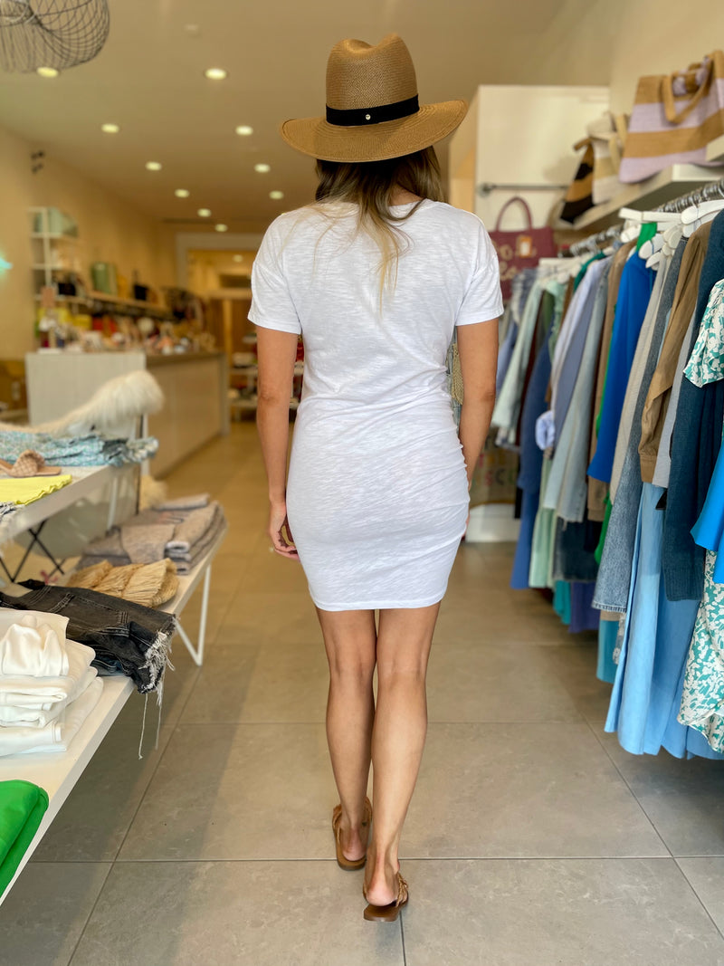 Shirred T-Shirt Dress