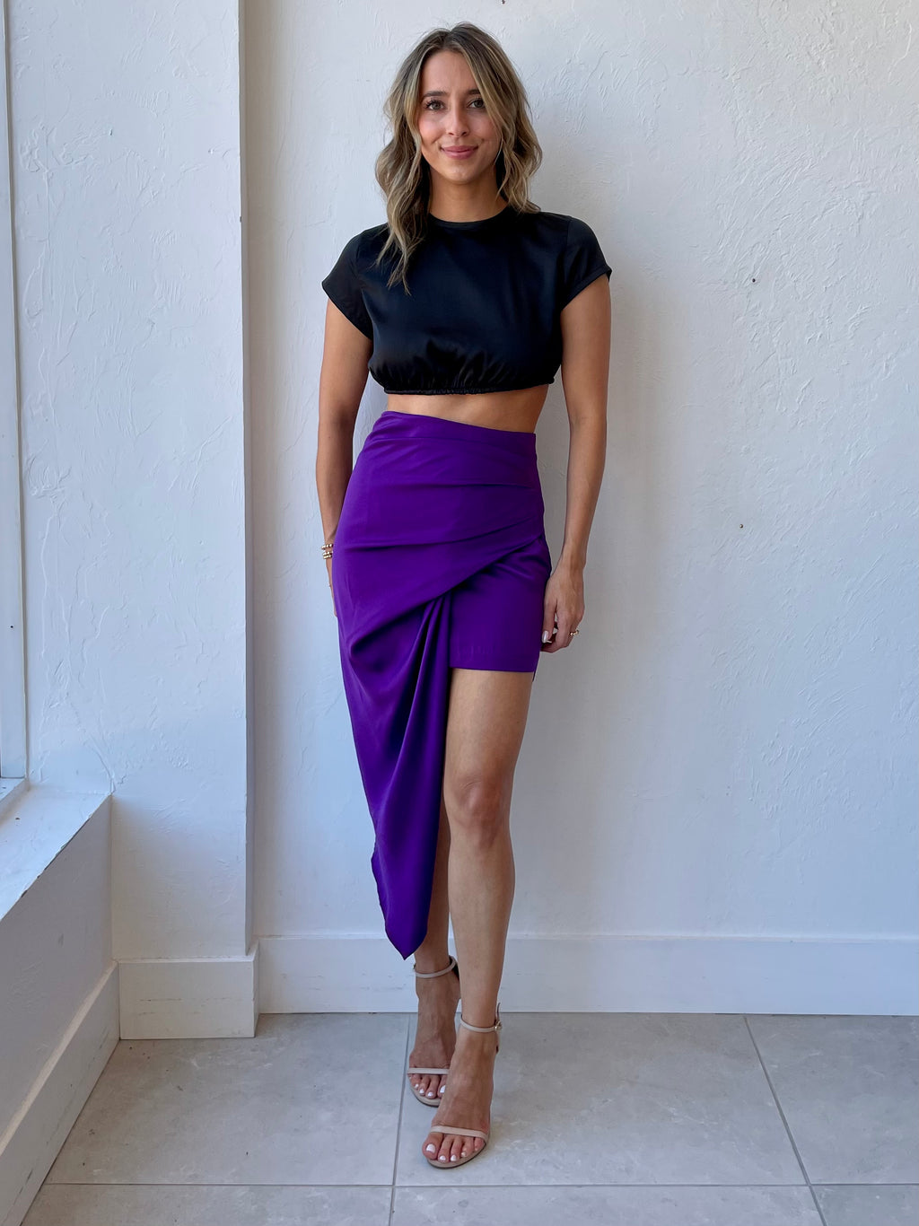 Sheena Asymmetrical Skirt / Purple