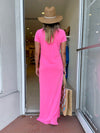 Short Sleeve Maxi with Slit