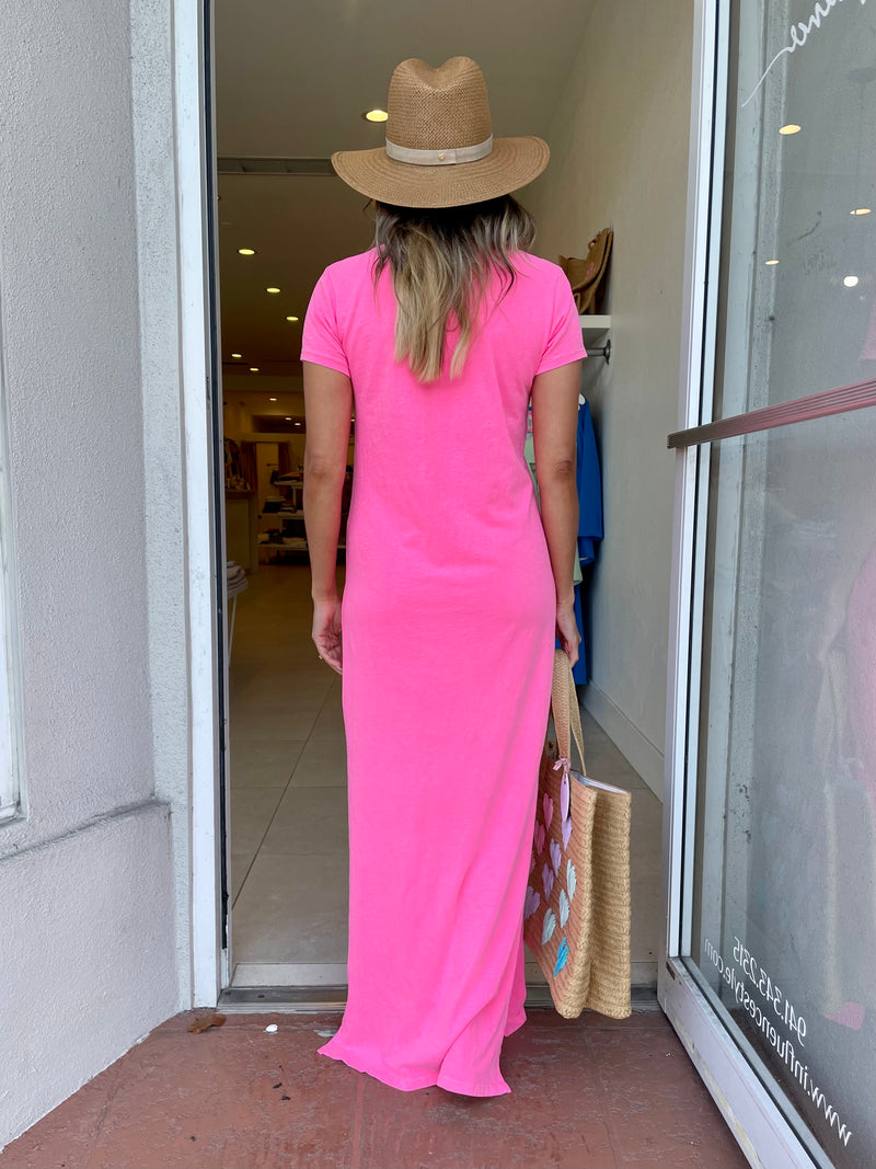Short Sleeve Maxi with Slit