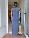 Short Sleeve Maxi with Slit