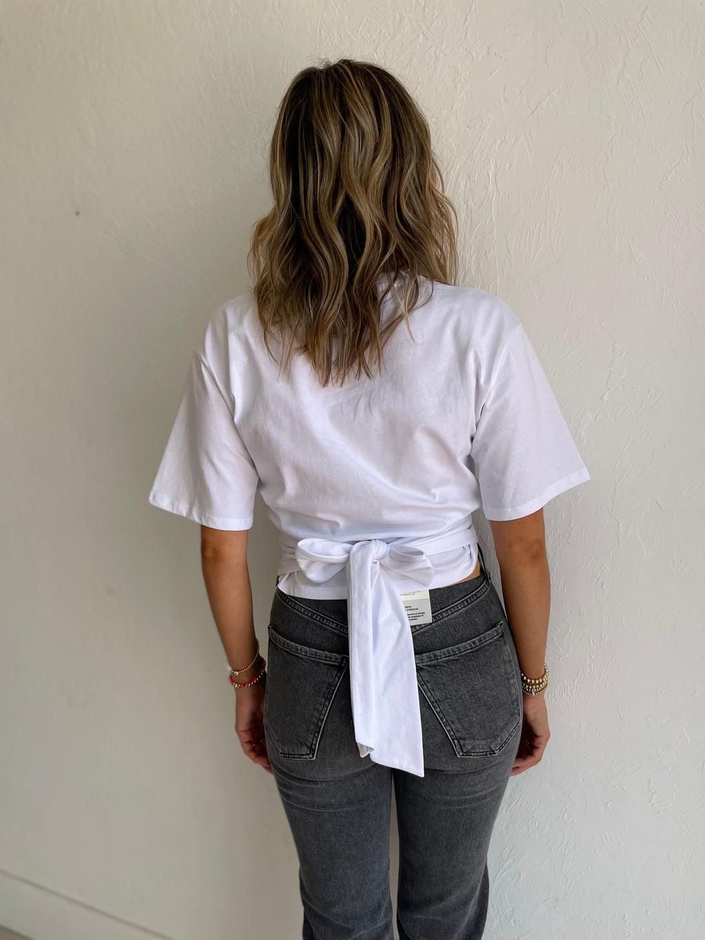 Chloe Tie Crop / White