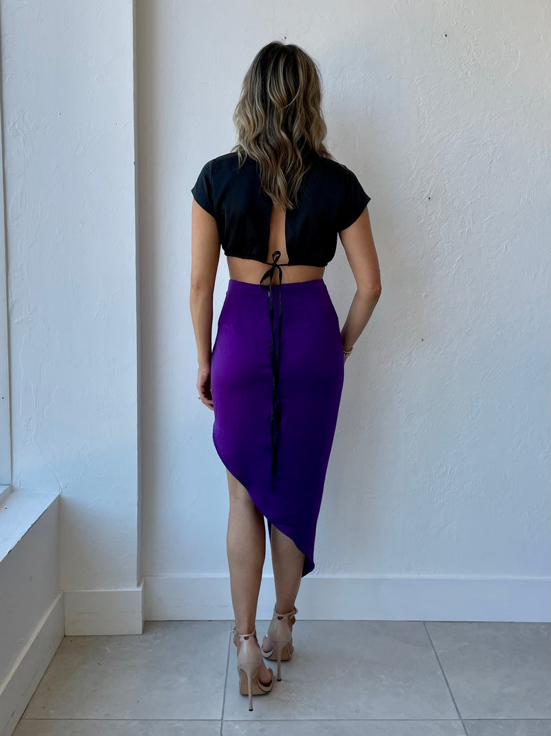 Sheena Asymmetrical Skirt / Purple