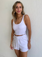 Thalia Rib Shorts / White