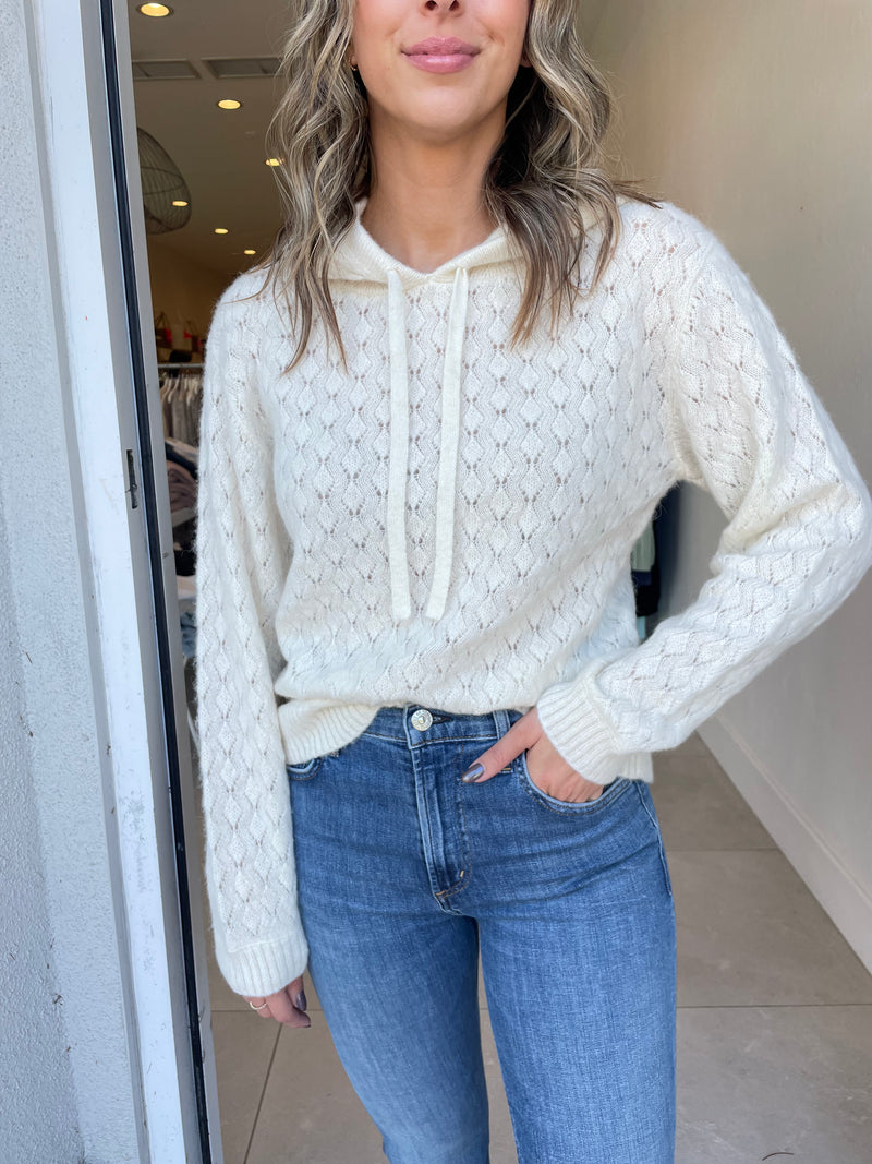 Soft Pointelle Hoodie