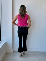 Zenia Feather Top / Pink