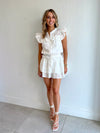 Jodie Ruffle Dress / White