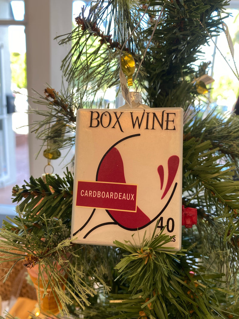 Boxed Wine Ornament