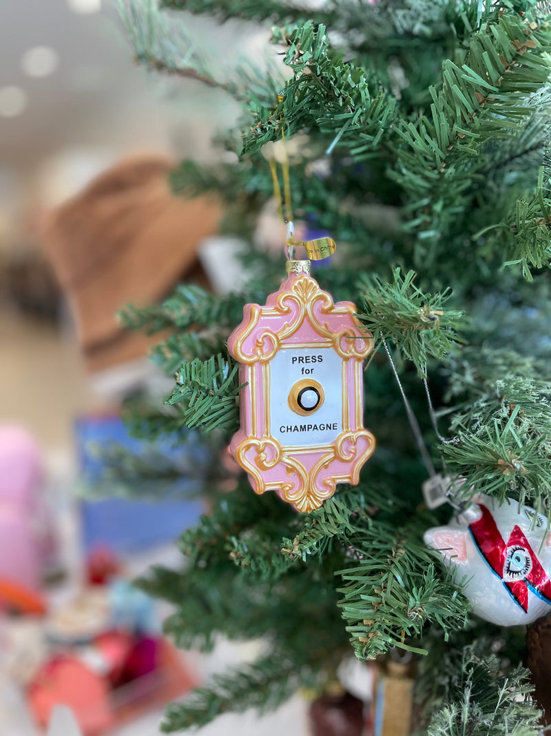 Champagne Button Ornament