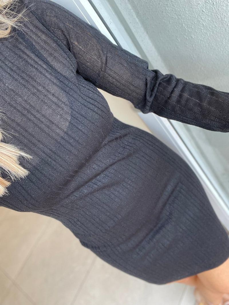 Sweater Fitted Mini Dress