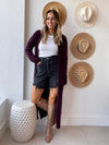 Shawl Collar Robe / Plum