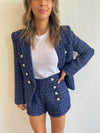 Lizzy Mixed Tweed Button Short