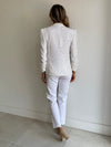 Serafina Sequin Blazer / White