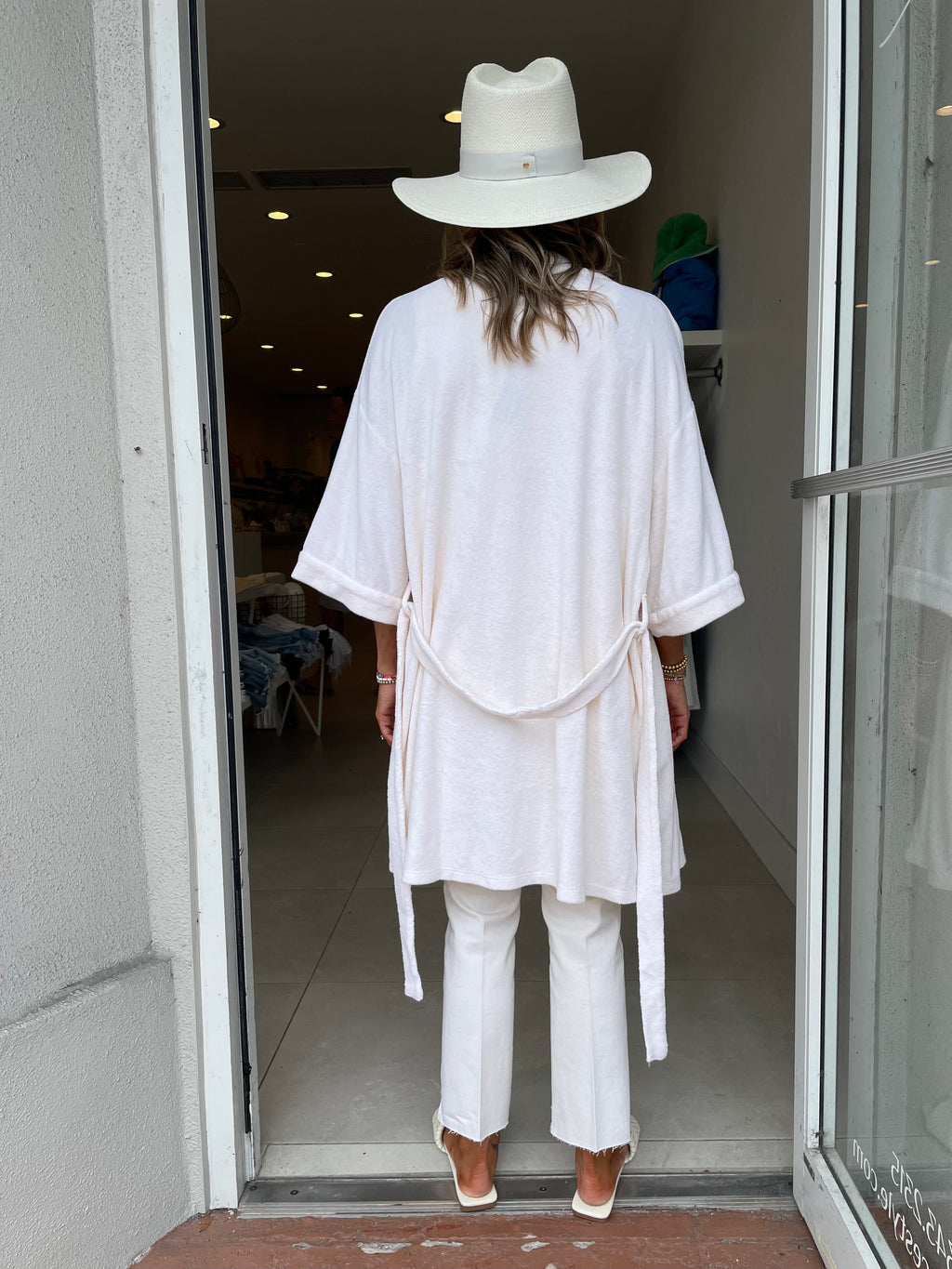 Terry Cloth Kimono / Pearl