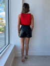 Petronella Faux Leather Skirt